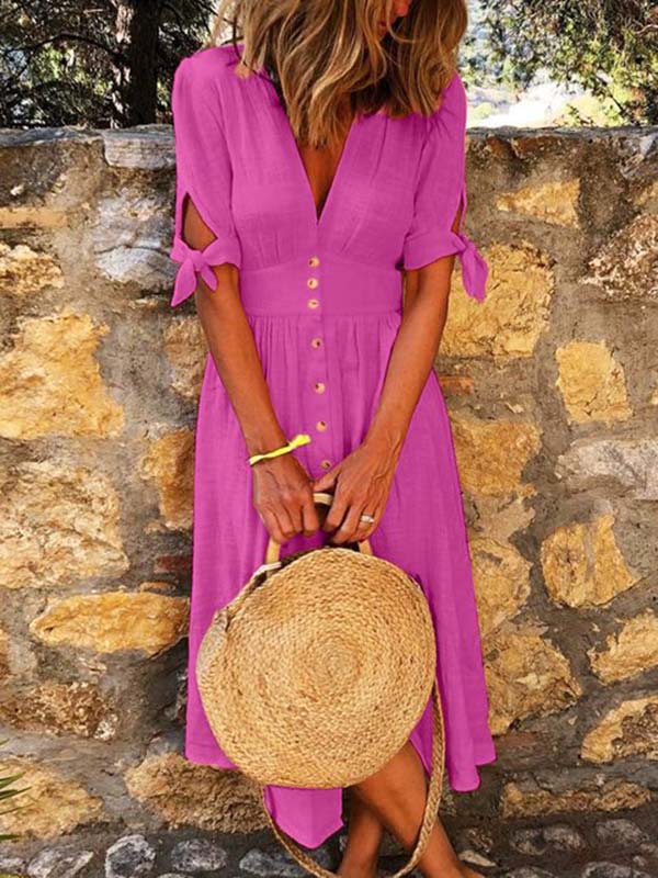 Ladies V-neck lace dress